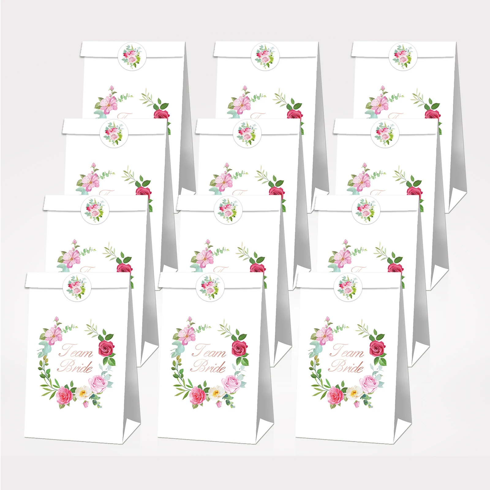 LB084 12Pcs Sweet Rose Wedding Bride To Be Birthday Party Candy Cookies Pack Kraft Paper Gift Bags Team Bride Party Decorations
LB084 12Pcs Sweet Rose Wedding Bride To Be Birthday Party Candy Cookies Pack Kraft Paper Gift Bags Team Bride Party Decorations
