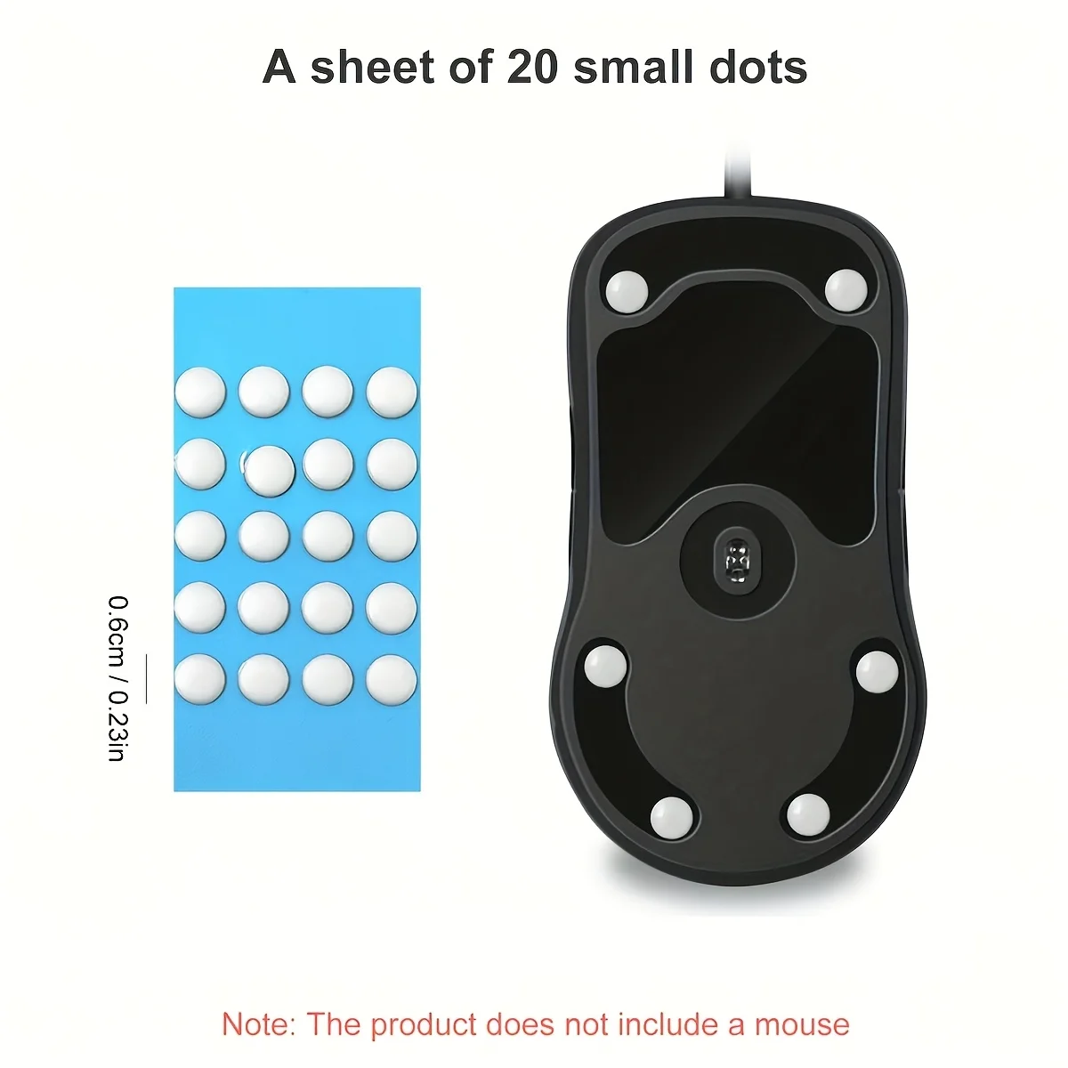 20 Mouse Feet Pads, Silicone Mouse Feet Pads Are Wear-Resistant, Suitable for Universal Wired And Wireless Gaming Mice
20 Mouse Feet Pads, Silicone Mouse Feet Pads Are Wear-Resistant, Suitable for Universal Wired And Wireless Gaming Mice
