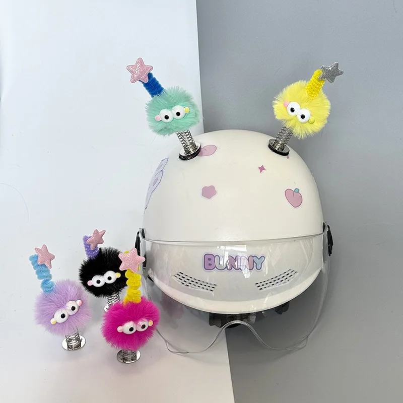 Cute Motorcycle Helmet Decoration Fluffy Spring Ball Cycling Ski Electric Vehicle Helmet Funny Decor Accessories Sticker
Cute Motorcycle Helmet Decoration Fluffy Spring Ball Cycling Ski Electric Vehicle Helmet Funny Decor Accessories Sticker