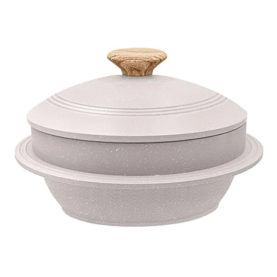 Cast Aluminum Pot with Lid, 2 oz Non-Stick Casserole Dish Korean Stone Bowl duction Compatible, 2150 ml
Cast Aluminum Pot with Lid, 2 oz Non-Stick Casserole Dish Korean Stone Bowl duction Compatible, 2150 ml