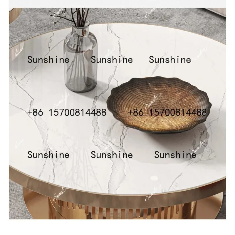 Italian light luxury rock slab coffee table round size combination supercrystalline stone
Italian light luxury rock slab coffee table round size combination supercrystalline stone