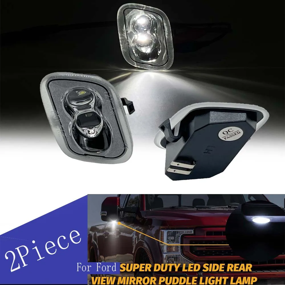 White LED Side Under-Mirror Light Lamp For Ford F150 F250 F350 F450 Super Duty Pickup Truck Puddle Lights Assembly Replacement
White LED Side Under-Mirror Light Lamp For Ford F150 F250 F350 F450 Super Duty Pickup Truck Puddle Lights Assembly Replacement