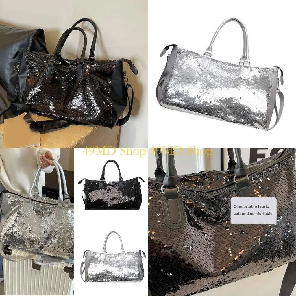 49MD Sequins Shoulder Bag Travel Bag Fitness Bag Gym Bag Sport Bag Large Capacity Overnight Bag with Shoe Compartment
49MD Sequins Shoulder Bag Travel Bag Fitness Bag Gym Bag Sport Bag Large Capacity Overnight Bag with Shoe Compartment
