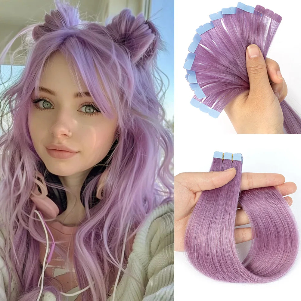 Purple Mini Tape in Hair Extensions Invisible Seamless Tape in Human Hair 10pcs/set Colored Red Green Pink Blue Mini Tape Hair
Purple Mini Tape in Hair Extensions Invisible Seamless Tape in Human Hair 10pcs/set Colored Red Green Pink Blue Mini Tape Hair
