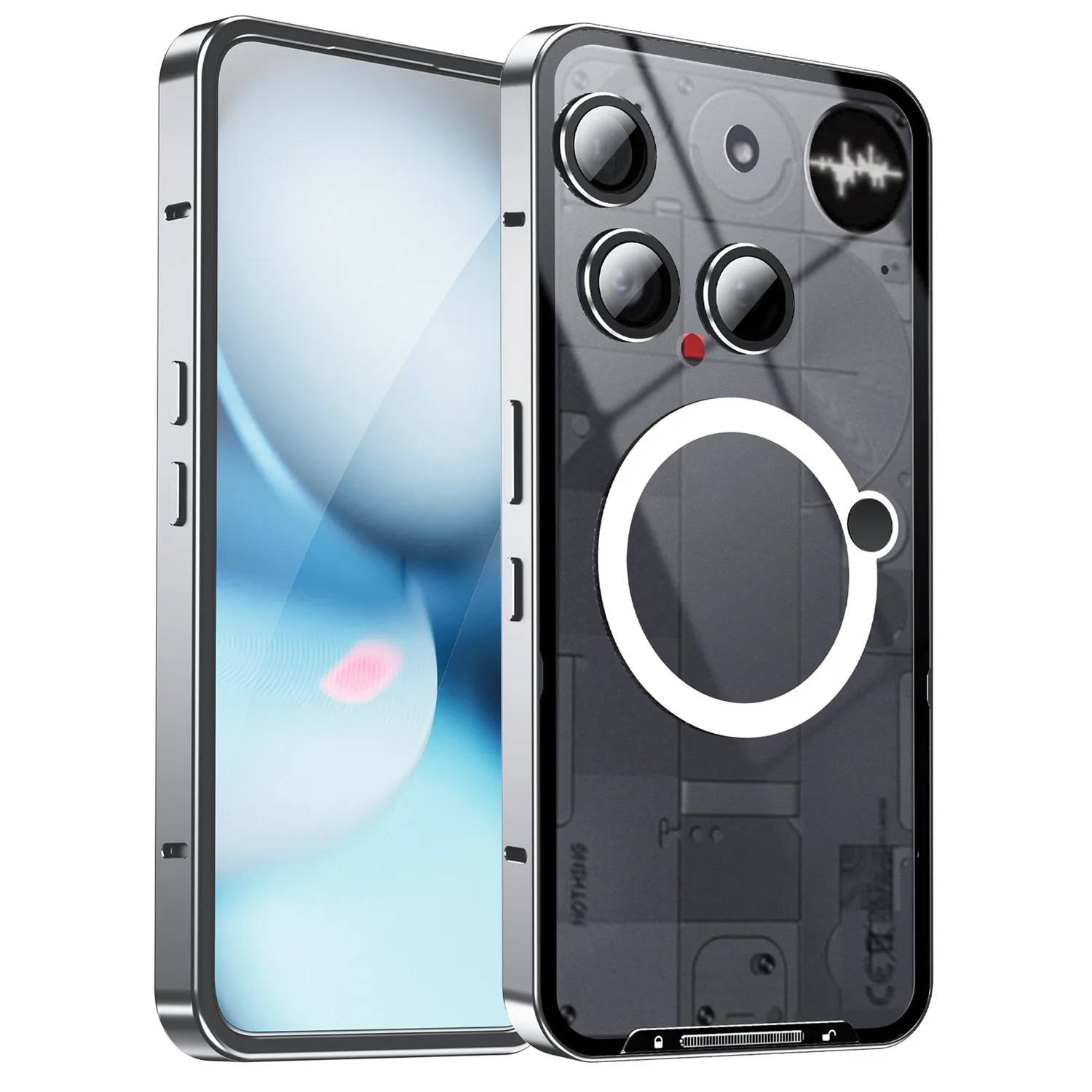 Матовый прозрачный магнитный чехол для телефона Nothing Phone 3, беспроводная зарядка, алюминиевая рамка, акриловая противоударная задняя крышка
Матовый прозрачный магнитный чехол для телефона Nothing Phone 3, беспроводная зарядка, алюминиевая рамка, акриловая противоударная задняя крышка