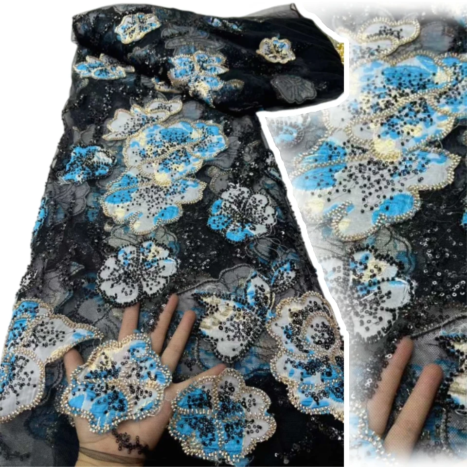 2026 African French Beaded Mesh Embroidered Lace Fabric, 5 Yards, Nigerian Sequined Lace Fabric, Women's Party Dress Sewing 1919
2026 African French Beaded Mesh Embroidered Lace Fabric, 5 Yards, Nigerian Sequined Lace Fabric, Women's Party Dress Sewing 1919