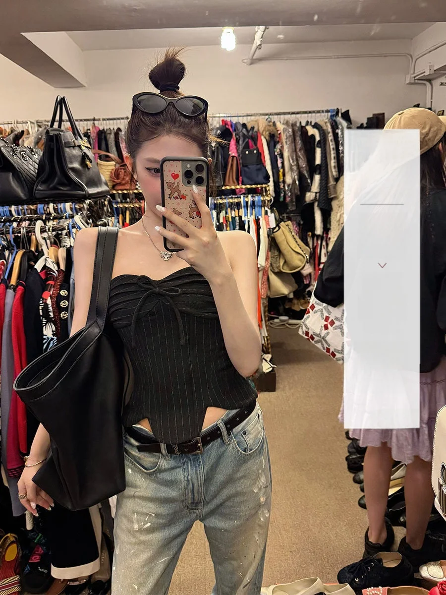 ato Hero Zipper Stripe Thin Tweed Fibone Tube Top Women's Summer Slimming Vest ort Length Pullover Polyester Blend
ato Hero Zipper Stripe Thin Tweed Fibone Tube Top Women's Summer Slimming Vest ort Length Pullover Polyester Blend