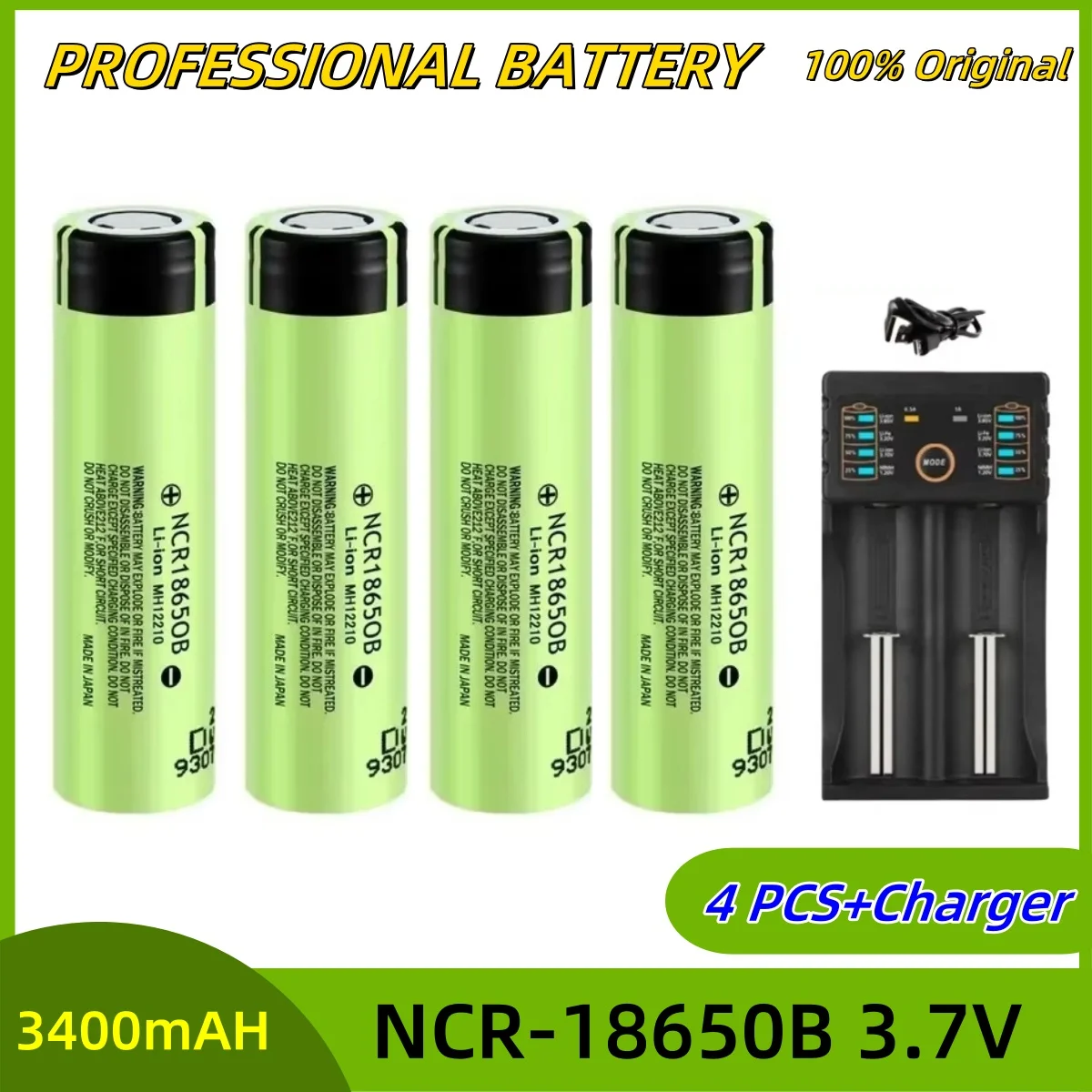 Hot 2-10PCS NCR 18650B 3.7V 3400mAh lithium battery power cells charger Assemblable cell
Hot 2-10PCS NCR 18650B 3.7V 3400mAh lithium battery power cells charger Assemblable cell