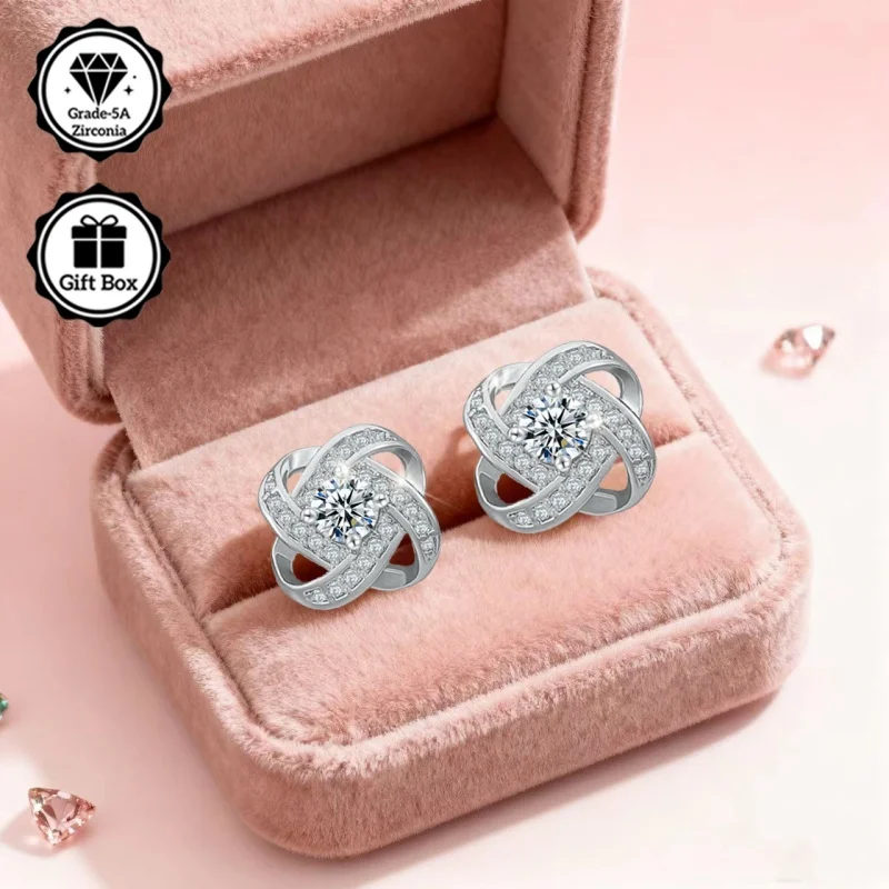 LAMVOICE jewelry for women/stud earrings with 0.6 carat zirconia Hypoallergenic earrings christmas gift high quality jewelry
LAMVOICE jewelry for women/stud earrings with 0.6 carat zirconia Hypoallergenic earrings christmas gift high quality jewelry