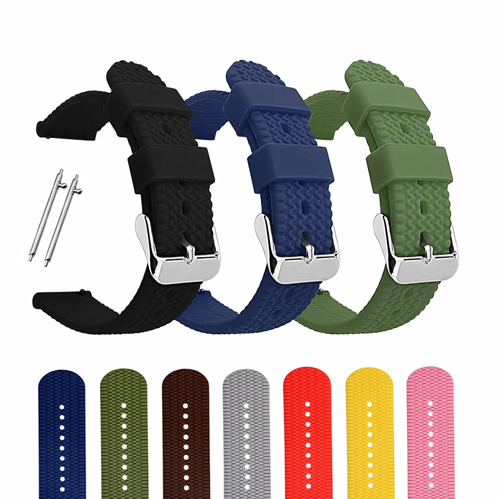 Men Women Universal Silicone Watch Band 18mm 20mm 22mm 24mm Waterproof Quick Release Rubber Strap Smartwatch Watchband
Men Women Universal Silicone Watch Band 18mm 20mm 22mm 24mm Waterproof Quick Release Rubber Strap Smartwatch Watchband