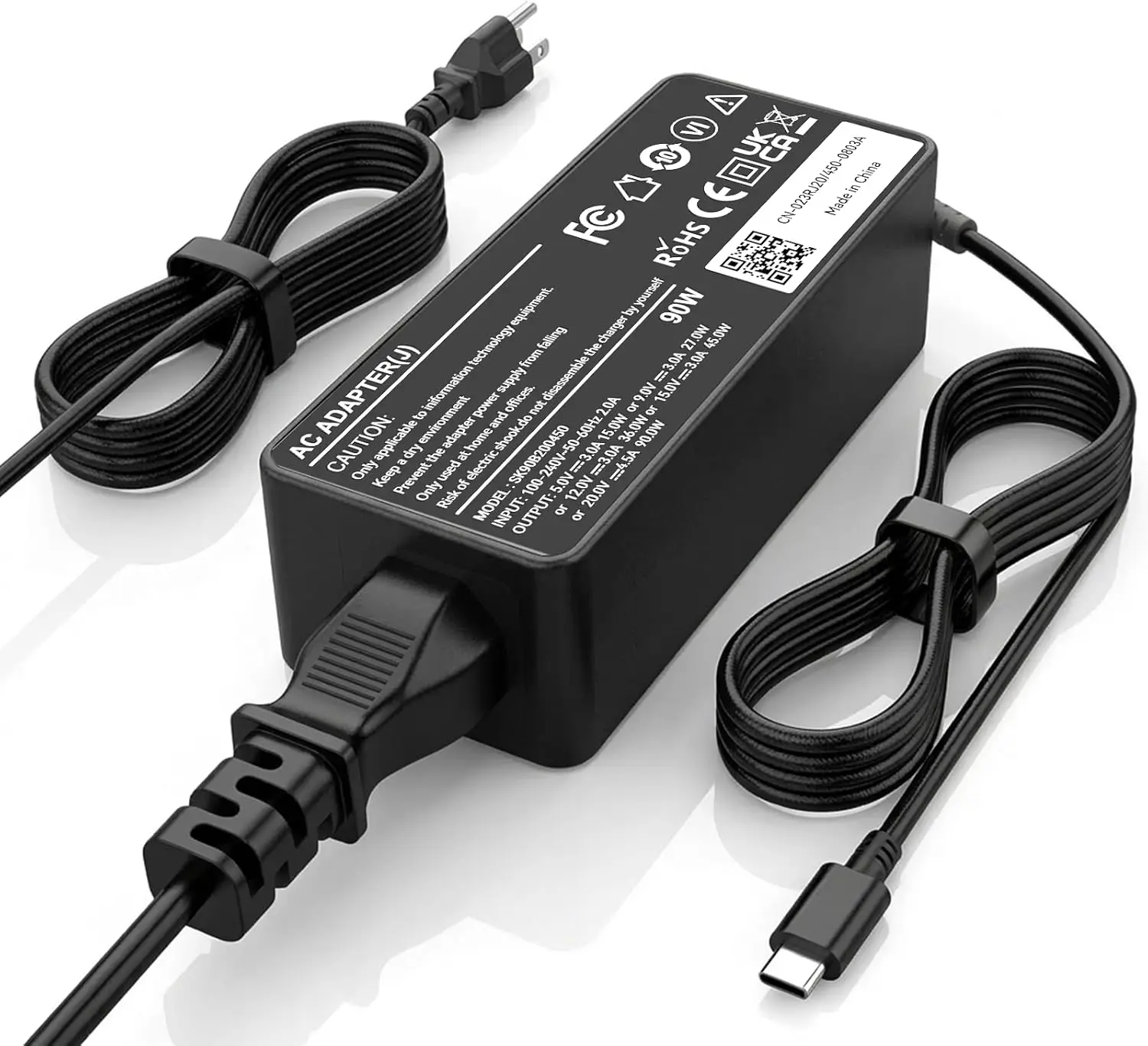90W USB C Laptop Charger Fast PD Type C Power Adapter for Laptop Notebook 10ft Cord
90W USB C Laptop Charger Fast PD Type C Power Adapter for Laptop Notebook 10ft Cord