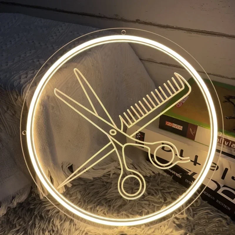 Hair Cutting Neon Sign Hair Salon Engraved Neon Signs Combs and Clippers LED Neon Sign Night Light For Barber Shop Decoration
Hair Cutting Neon Sign Hair Salon Engraved Neon Signs Combs and Clippers LED Neon Sign Night Light For Barber Shop Decoration