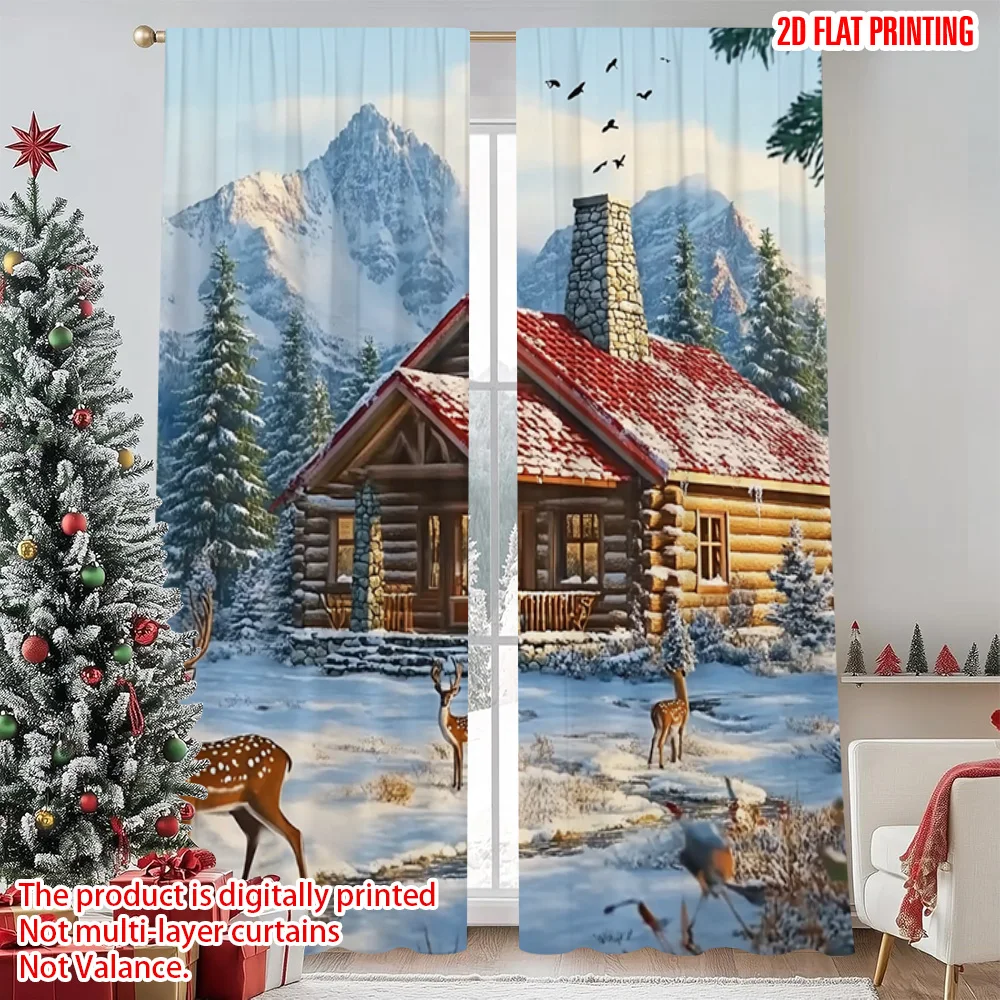 2pcs 2D flat printing Christmas Curtains Cardinal Deer Fabric Without Electricity Festive Curtains for Indoor Celebrations
2pcs 2D flat printing Christmas Curtains Cardinal Deer Fabric Without Electricity Festive Curtains for Indoor Celebrations