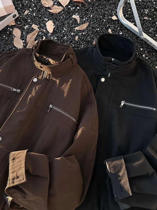 American Sle ort Stand Collar Workwear Jaet Men's Pilot Jaet Haome Cool Autumn Outerwear Zipper Decoration
American Sle ort Stand Collar Workwear Jaet Men's Pilot Jaet Haome Cool Autumn Outerwear Zipper Decoration