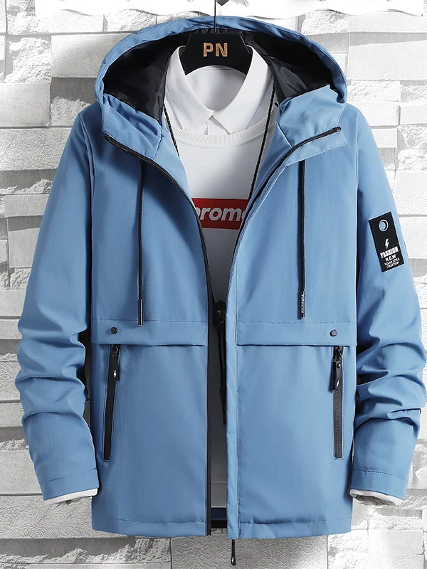 Spring Autumn 2025 New Men's Hooded Jaet Sli Youthful Pure Color Windproof Outerwear Versatile for Teens Modern Sle
Spring Autumn 2025 New Men's Hooded Jaet Sli Youthful Pure Color Windproof Outerwear Versatile for Teens Modern Sle