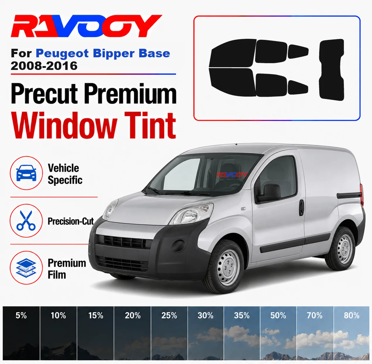 Premium Precut Window Tint Kit Front Rear Windows Rear Windshield For Peugeot Bipper Base 2008-2016 Car Solar Nano Ceramic Film
Premium Precut Window Tint Kit Front Rear Windows Rear Windshield For Peugeot Bipper Base 2008-2016 Car Solar Nano Ceramic Film