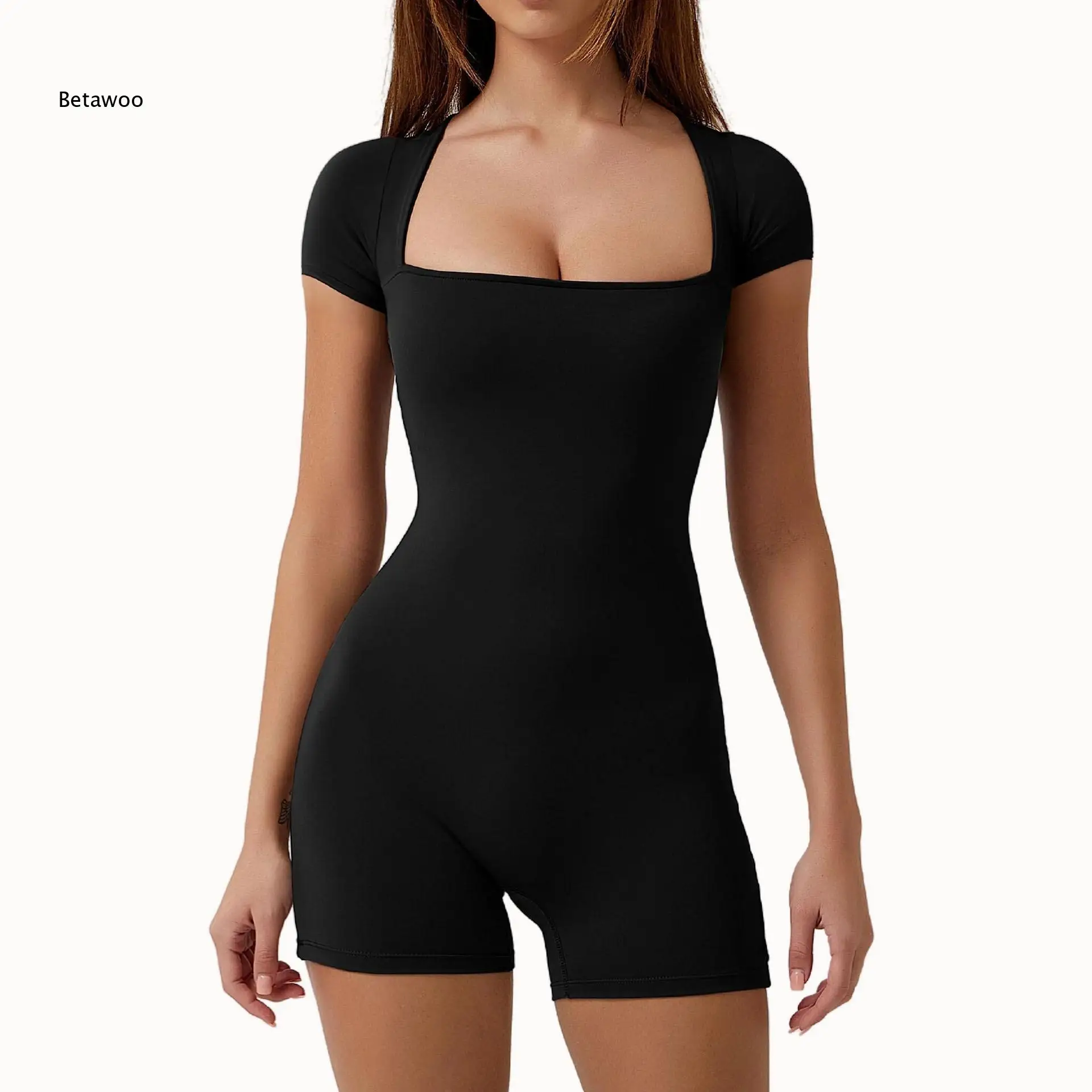Casual Daily Wear Soft Seamless Square Neck Short Sleeve One Piece Jumpsuit
Casual Daily Wear Soft Seamless Square Neck Short Sleeve One Piece Jumpsuit