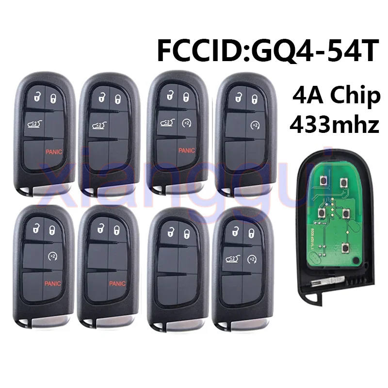 Car Remote Smart Key FCCID:GQ4-54T 433Mhz Hitag-AES 4A Chip 2/3/4/5 SUV Buttons for Jeep Cherokee Durango Chrysler
Car Remote Smart Key FCCID:GQ4-54T 433Mhz Hitag-AES 4A Chip 2/3/4/5 SUV Buttons for Jeep Cherokee Durango Chrysler