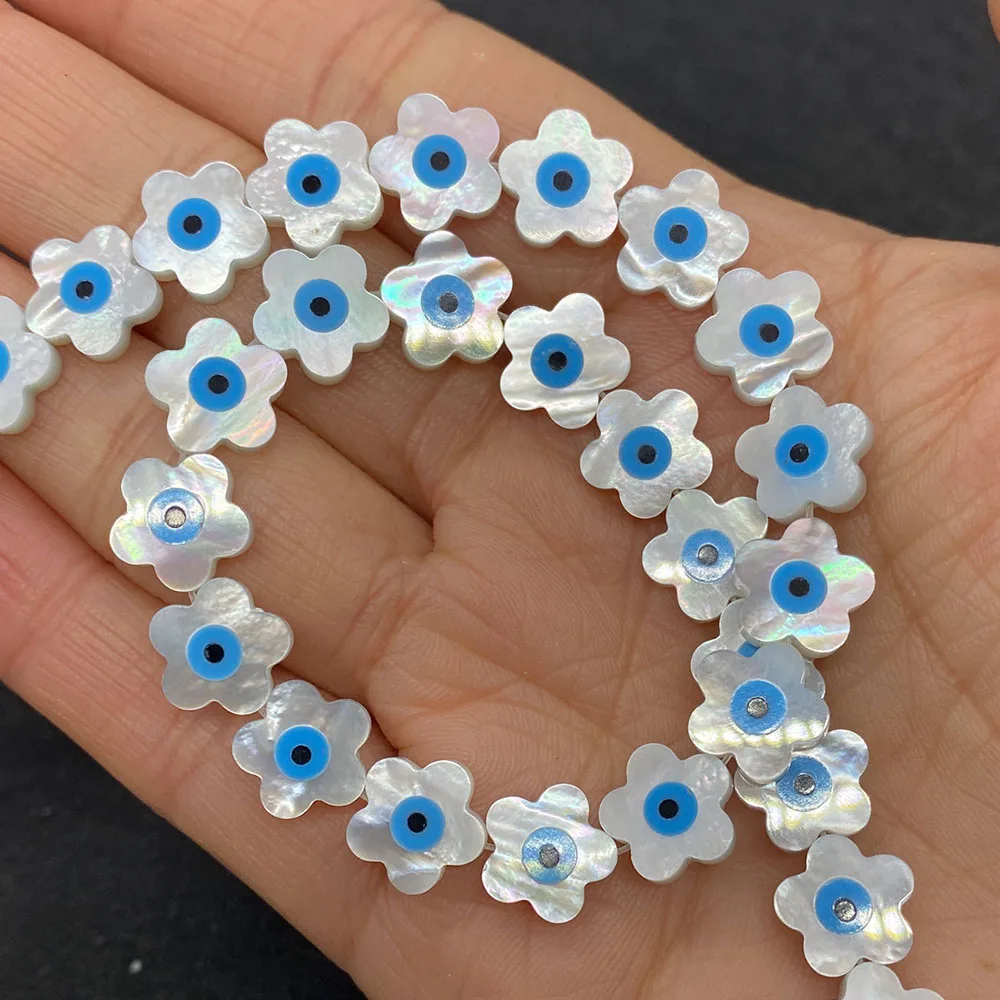 Natural freshwater shells Beads Blue Greek Evil Eye Charm Five Petal Flower Shape Pendant Necklace Bracelet Jewelry Making DIY
Natural freshwater shells Beads Blue Greek Evil Eye Charm Five Petal Flower Shape Pendant Necklace Bracelet Jewelry Making DIY