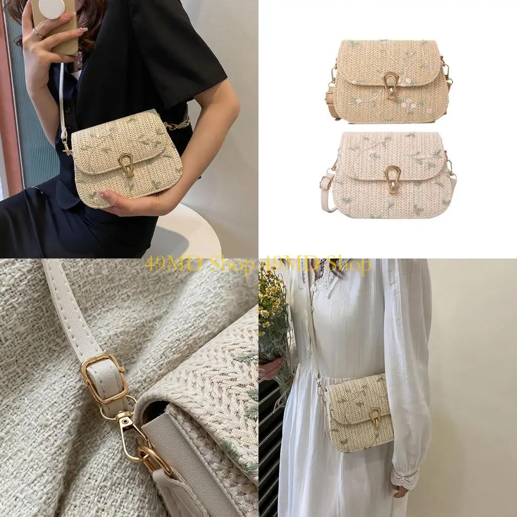 49MD Summer Floral Lace Saddle Bag Crossbody Bag Straw Bag for Ladies
49MD Summer Floral Lace Saddle Bag Crossbody Bag Straw Bag for Ladies
