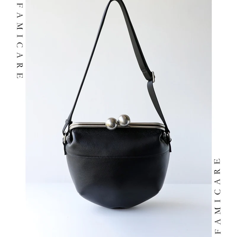 Classic Women‘s Genuine Leather Crossbody Bags Lady Vintage Metal Ball Clasp Shoulder Bag Chic Multifunctional Messenger Bag
Classic Women‘s Genuine Leather Crossbody Bags Lady Vintage Metal Ball Clasp Shoulder Bag Chic Multifunctional Messenger Bag