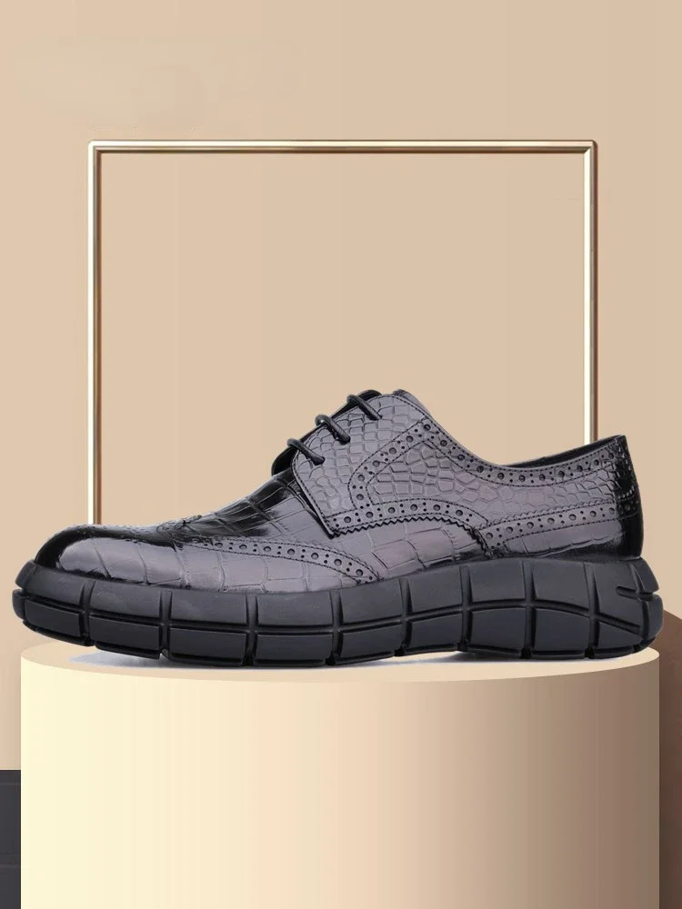 2024 Spring And Autumn New Men's Formal Shoes Genuine Leather Thick Sole Round Head Lace Up Business Casual Shoes
2024 Spring And Autumn New Men's Formal Shoes Genuine Leather Thick Sole Round Head Lace Up Business Casual Shoes