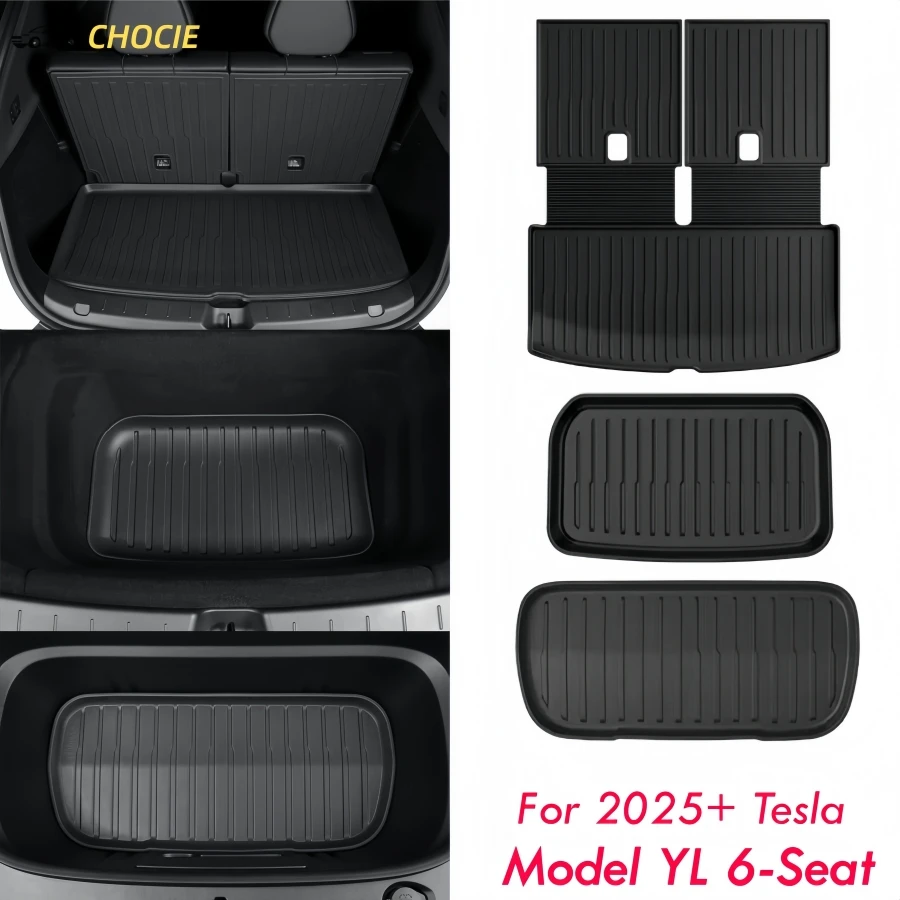 TPE Cargo Liner with Backrest Mat for Tesla Model YL 6-Seat 2025 2026 Front & Rear Trunk Mat All Weather Protection
TPE Cargo Liner with Backrest Mat for Tesla Model YL 6-Seat 2025 2026 Front & Rear Trunk Mat All Weather Protection
