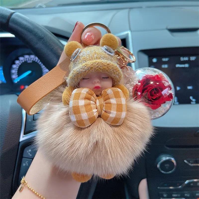 Fox-shaped plush keychain with plaid bow tie and soft cute design ideal for women and teens as fashion bag pendant or
Fox-shaped plush keychain with plaid bow tie and soft cute design ideal for women and teens as fashion bag pendant or