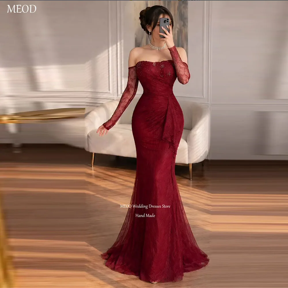MEOD Dubai Elegant Lace Evening Dresses Mermaid Crystal Strapless Prom Gowns Floor Length Off The Shoulder Dress Customized
MEOD Dubai Elegant Lace Evening Dresses Mermaid Crystal Strapless Prom Gowns Floor Length Off The Shoulder Dress Customized