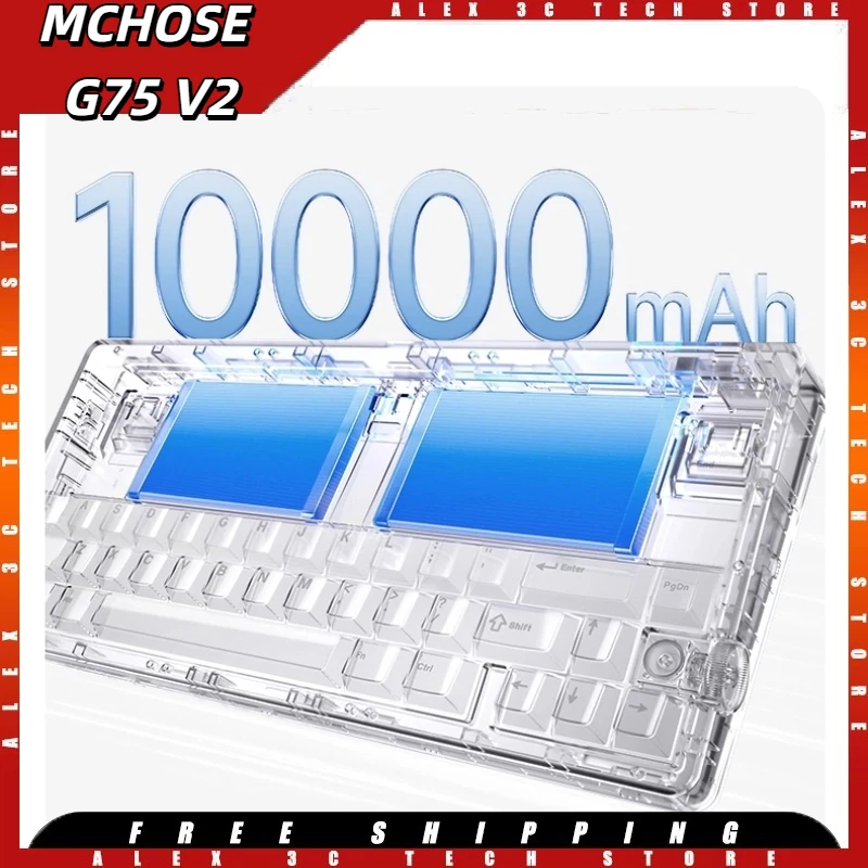 MCHOSE G75 V2 Механическая клавиатура Беспроводная Bluetooth PBT Колпачки для клавиш с возможностью горячей замены RGB 10000 мАч Игровая клавиатура с аккумулятором для Windows MacOS
MCHOSE G75 V2 Механическая клавиатура Беспроводная Bluetooth PBT Колпачки для клавиш с возможностью горячей замены RGB 10000 мАч Игровая клавиатура с аккумулятором для Windows MacOS