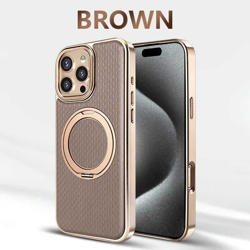 Leather Phone Case for IPhone 16 Pro Max 15 Plus 14 13 12 Pro Magnetic Wireless Charging Diamond Texture Rotating Bracket Cover
Leather Phone Case for IPhone 16 Pro Max 15 Plus 14 13 12 Pro Magnetic Wireless Charging Diamond Texture Rotating Bracket Cover
