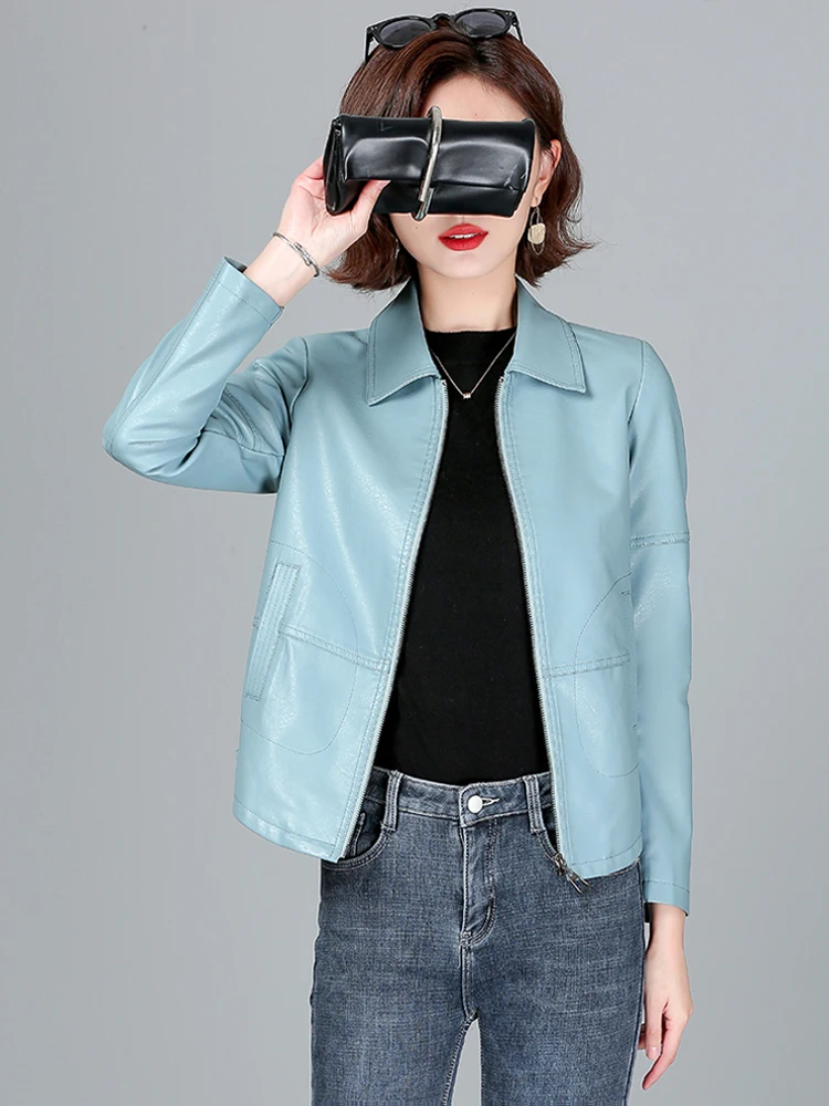 Fashionable Short Women's Leather Jacket 2026 Haifeng Slim Fit Spring Autumn Outerwear Korean Style Zipper Closure Long Sleeve
Fashionable Short Women's Leather Jacket 2026 Haifeng Slim Fit Spring Autumn Outerwear Korean Style Zipper Closure Long Sleeve