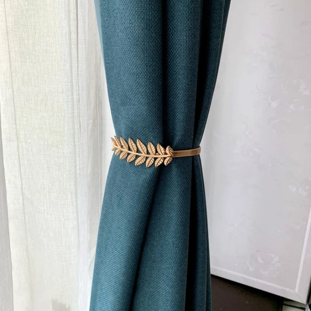 2 pcs Alloy Curtain Tiebacks Leaf Shape Spring Design No-Punch Stretchable Curtain Holders For Living Room Bedroom Studio Decor
2 pcs Alloy Curtain Tiebacks Leaf Shape Spring Design No-Punch Stretchable Curtain Holders For Living Room Bedroom Studio Decor