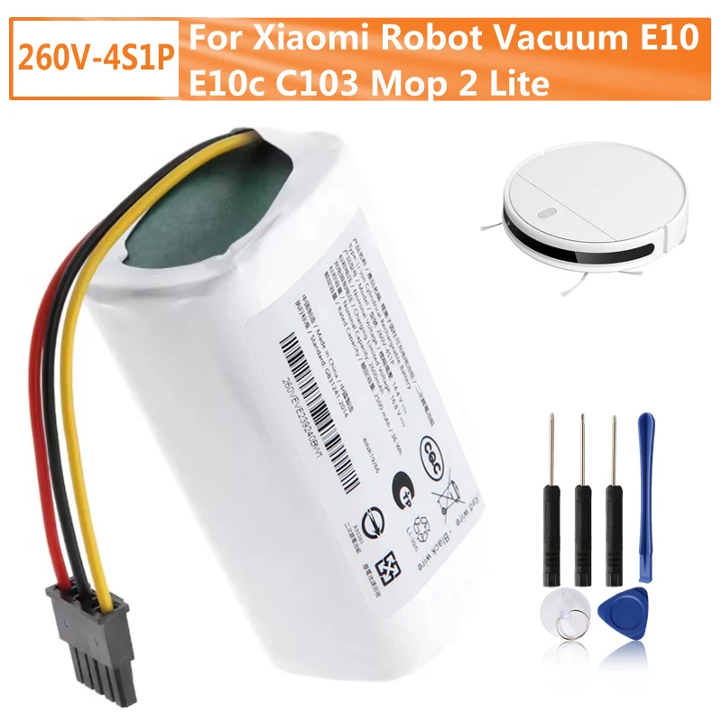 Replacement Battery 260V-4S1P For Xiaomi Robot Vacuum E10 E10c C103 Mop 2 Lite 2600mah
Replacement Battery 260V-4S1P For Xiaomi Robot Vacuum E10 E10c C103 Mop 2 Lite 2600mah