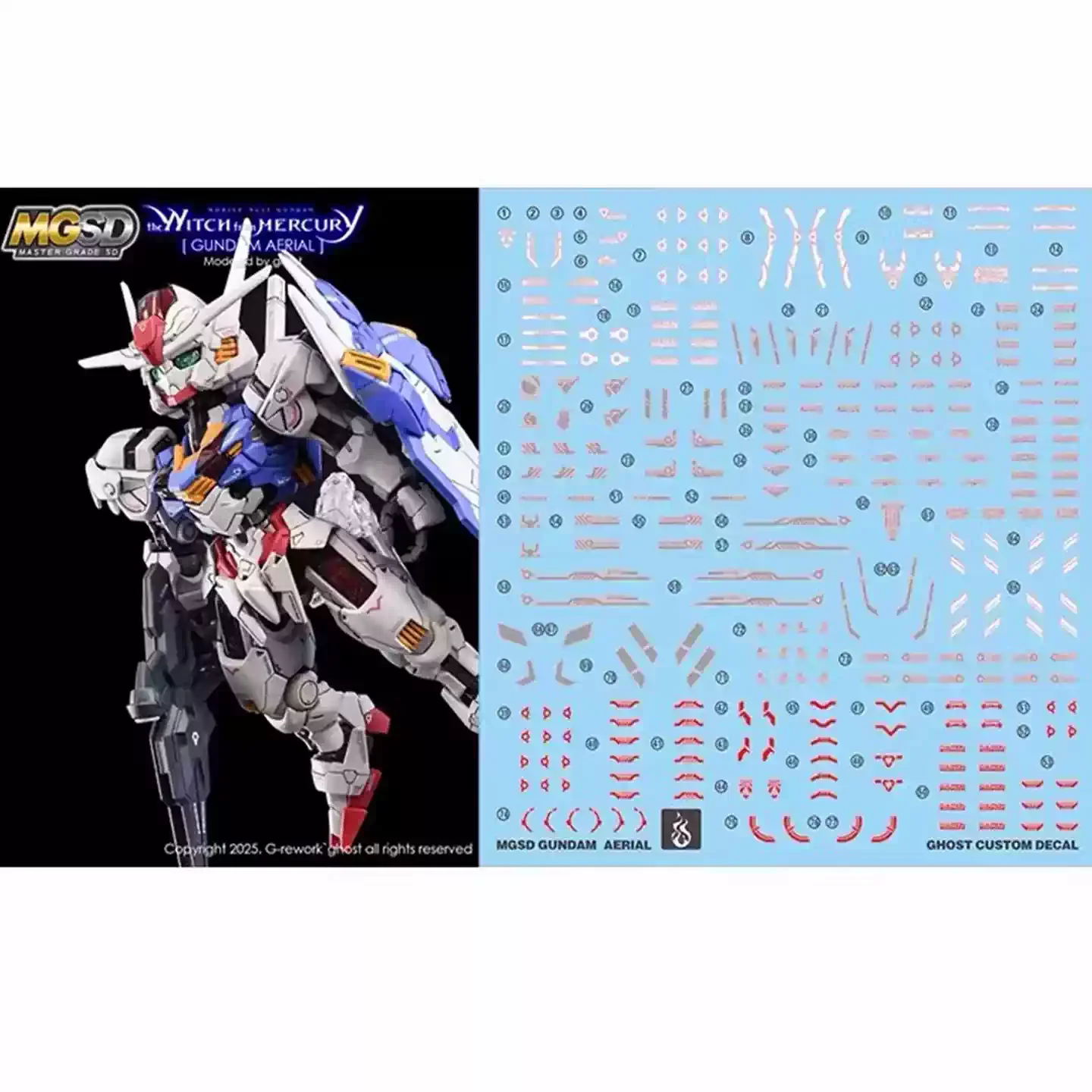 YAN HD Fluorescent Water Slide Decals For MGSD XVX-016 Aerial The Witch From Mercury DIY Model Assembly Accessories
YAN HD Fluorescent Water Slide Decals For MGSD XVX-016 Aerial The Witch From Mercury DIY Model Assembly Accessories