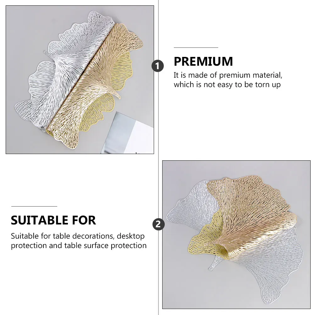 2pcs Premium Ginkgo Leaf Table Mat Heat-Insulated Cup Coaster Drink Placemat Easy Clean Home Restaurant Decoration
2pcs Premium Ginkgo Leaf Table Mat Heat-Insulated Cup Coaster Drink Placemat Easy Clean Home Restaurant Decoration