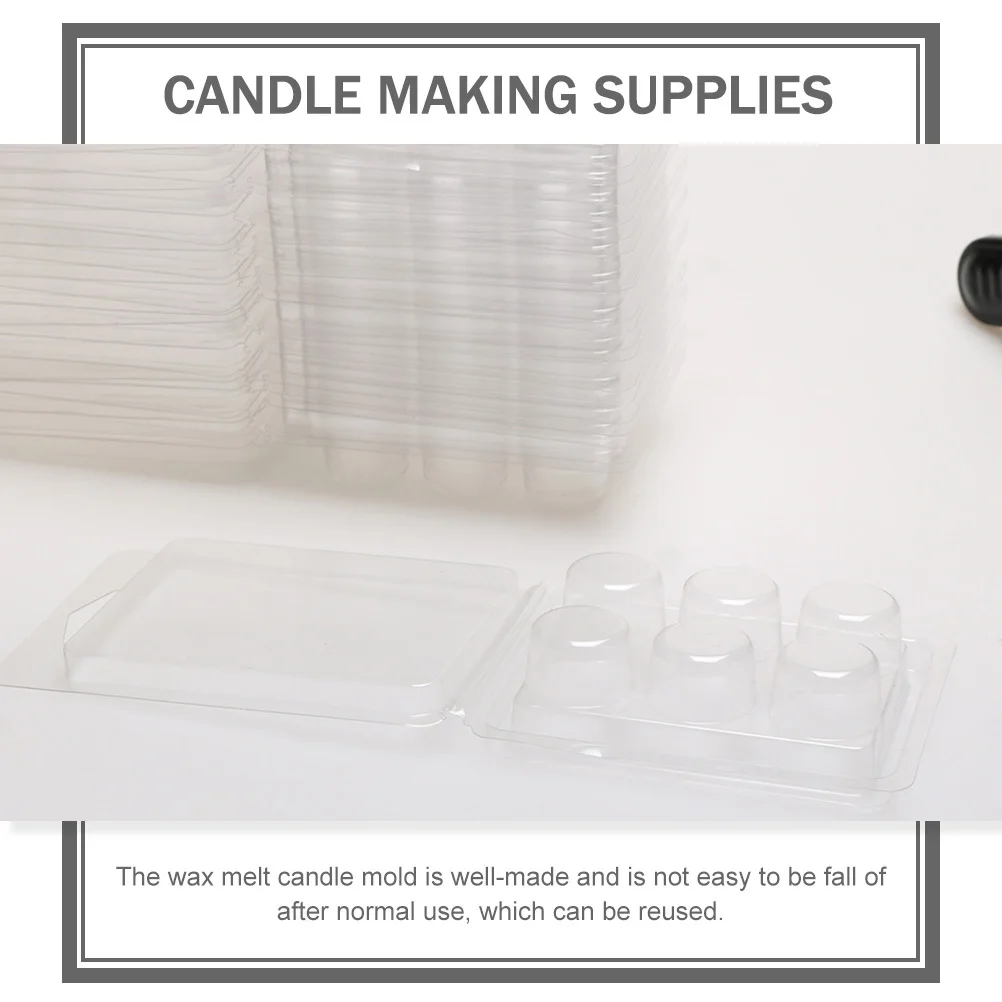 25pcs Aroma Box 6-Cavity Wax Melt Clamshells Reusable Plastic Containers For Making Storage Travel-Friendly Wax
25pcs Aroma Box 6-Cavity Wax Melt Clamshells Reusable Plastic Containers For Making Storage Travel-Friendly Wax