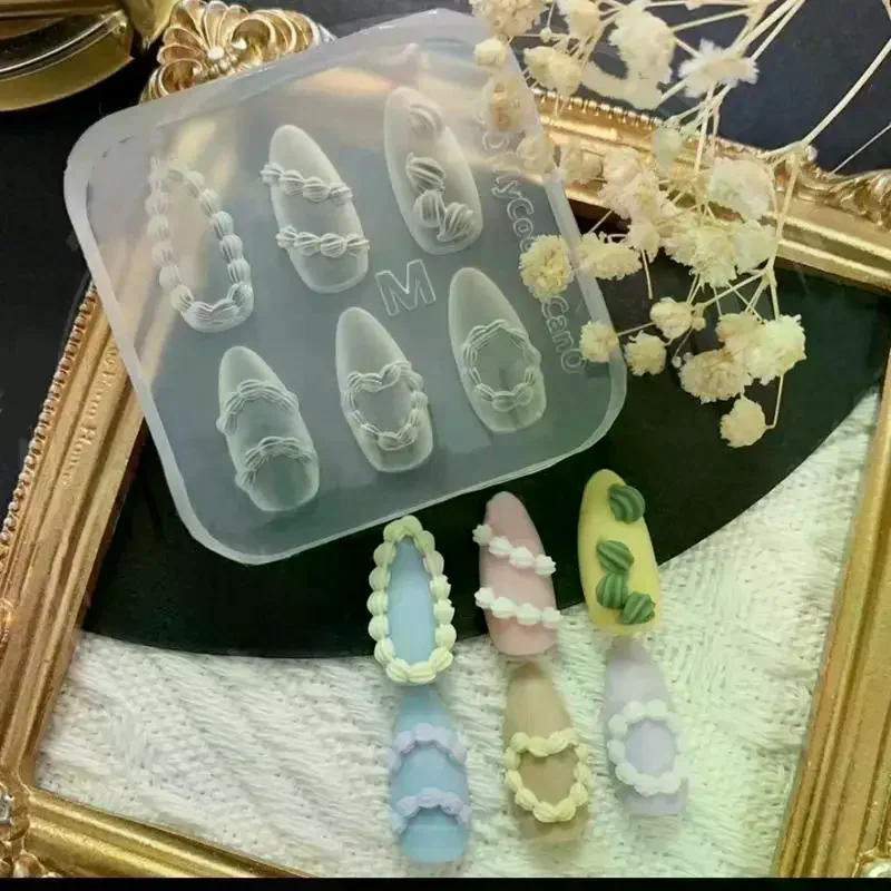 Top Quality 3D Silicone Nail Mold, Cream Bow Bear Design, Perfect for DIY Nail Art & Manicure
Top Quality 3D Silicone Nail Mold, Cream Bow Bear Design, Perfect for DIY Nail Art & Manicure