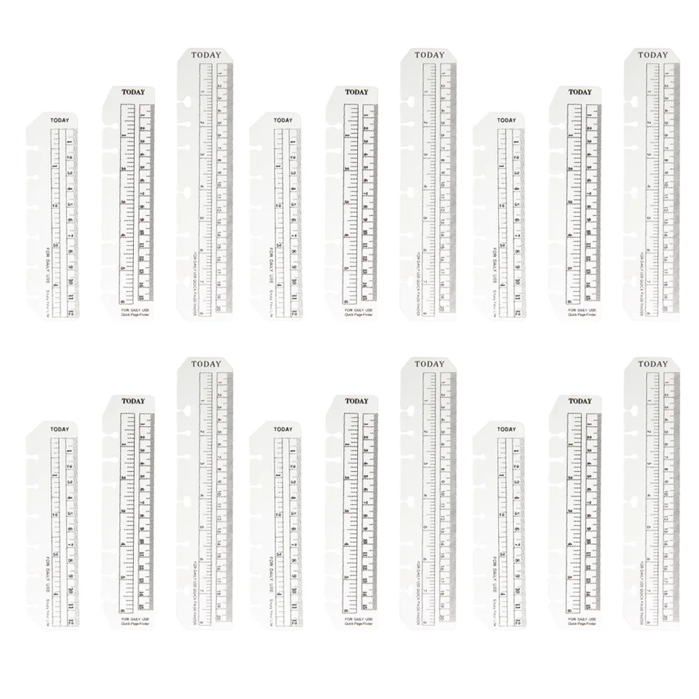 18Pcs Bookmark Ruler Versatile Plastic Page Marker Ruler for Reading Journal Planner Portable Book Accessory Multi-Function