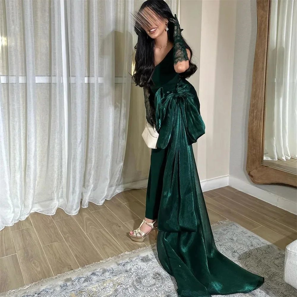 Customized Prom Gown Single-Shoulder Sleeveless Sheath Bow Exquisite High Quality Solid Color Evening Party Dresses for Women
Customized Prom Gown Single-Shoulder Sleeveless Sheath Bow Exquisite High Quality Solid Color Evening Party Dresses for Women