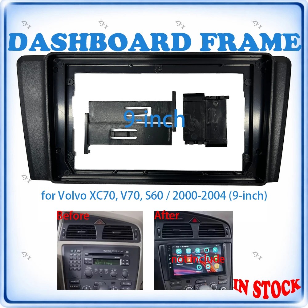 Car Radio Fascia Frame For Volvo XC70 V70 S60 2000-2004 9 inch With Canbus Decoder & Wiring Harness Car Accessories Plug & Play
Car Radio Fascia Frame For Volvo XC70 V70 S60 2000-2004 9 inch With Canbus Decoder & Wiring Harness Car Accessories Plug & Play