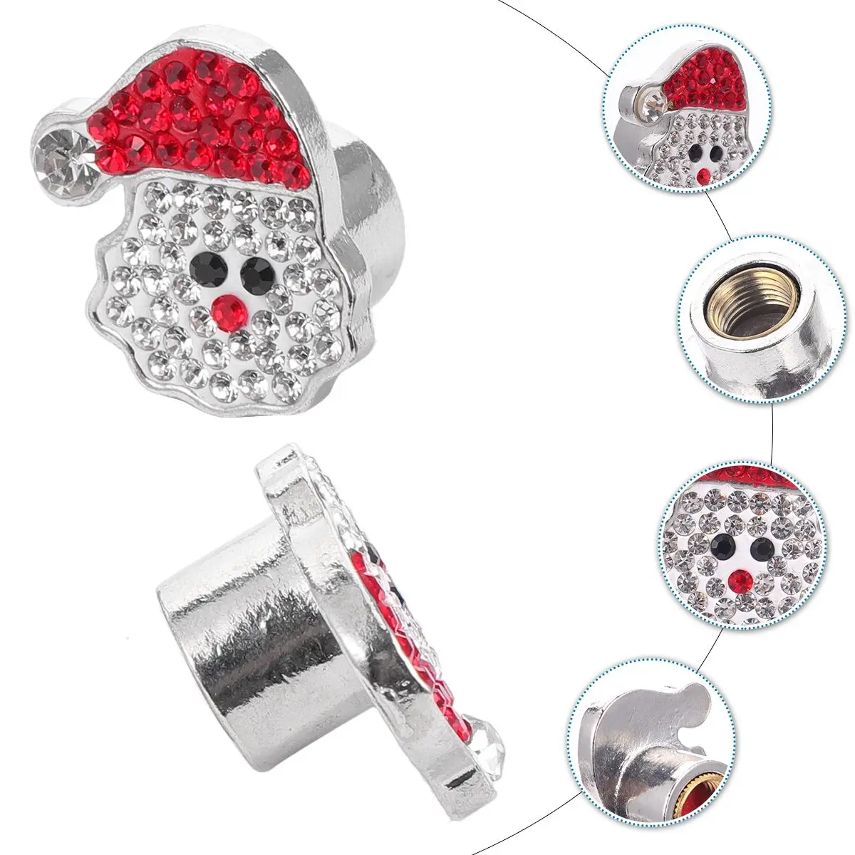 4 Pcs Valve Cap Tire Caps Rim Stem Automatic Santa Claus Decorative Dust Man Protective Car Accessories
4 Pcs Valve Cap Tire Caps Rim Stem Automatic Santa Claus Decorative Dust Man Protective Car Accessories