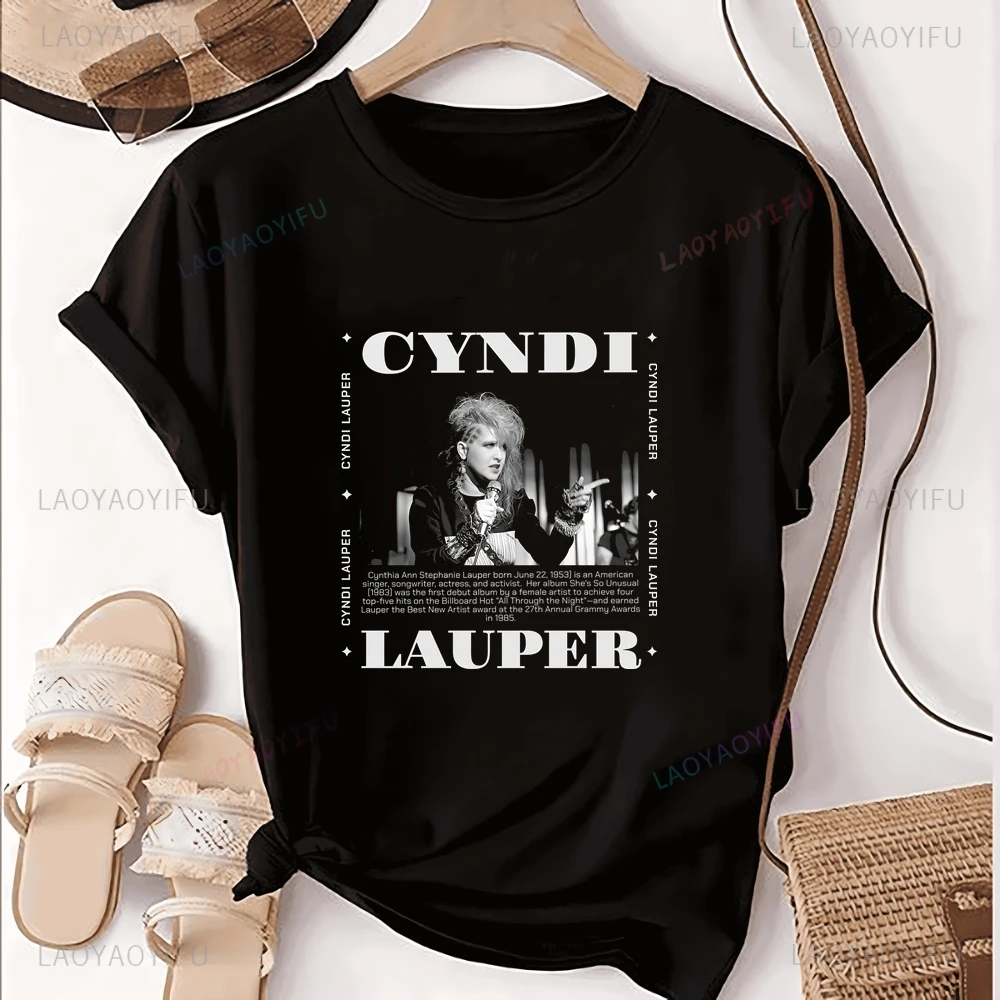 Cyndi Lauper Fan Print T-shirt Top Neutral Trend Short Sleeve Men's and Women's All-purpose Shirt Graphic Oversized T-shirt
Cyndi Lauper Fan Print T-shirt Top Neutral Trend Short Sleeve Men's and Women's All-purpose Shirt Graphic Oversized T-shirt