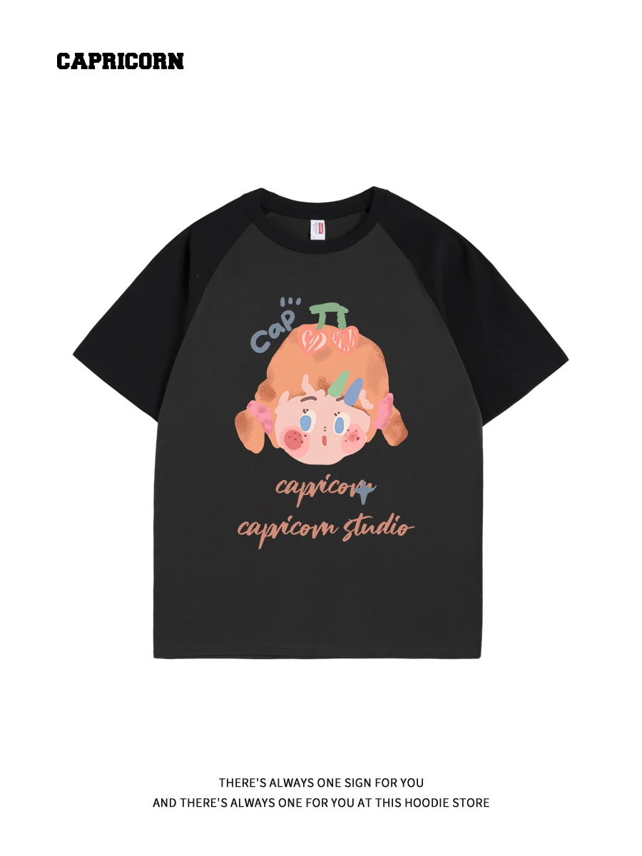 Capricorn American Style Girl Print Half Sleeve Summer New Trend Top Women's Short Sleeve T-shirt Loose Fit Cotton round Neck
Capricorn American Style Girl Print Half Sleeve Summer New Trend Top Women's Short Sleeve T-shirt Loose Fit Cotton round Neck