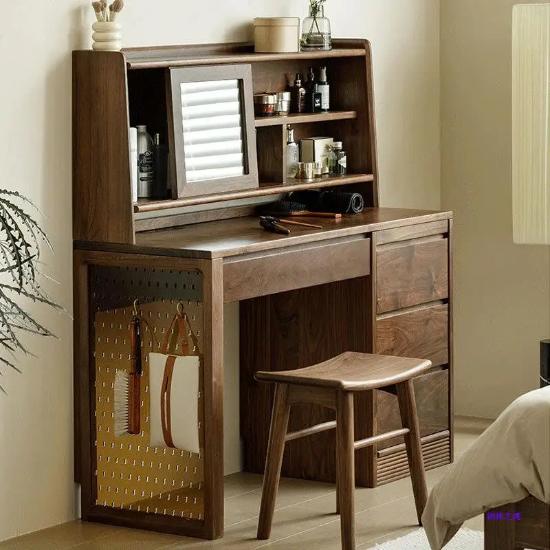 Modern minimalist cherry wood log bedroom multi-functional integrated makeup table
Modern minimalist cherry wood log bedroom multi-functional integrated makeup table