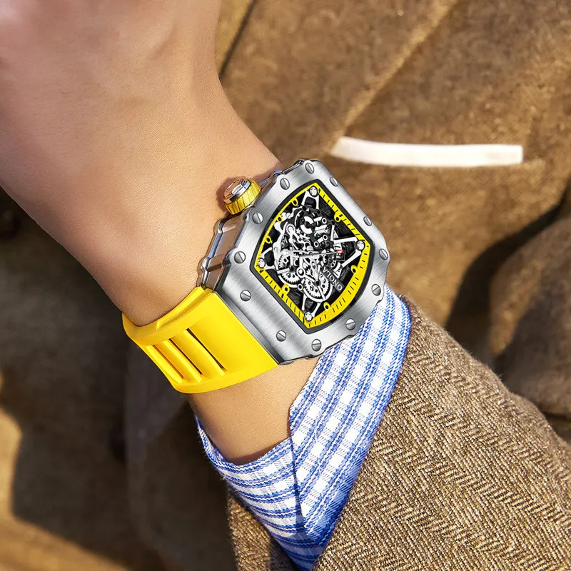 Fashion Casual Sports Watch High Quality Barrel Shaped Hollow Design Waterproof Quartz Men's Watch Silicone watches automatic
Fashion Casual Sports Watch High Quality Barrel Shaped Hollow Design Waterproof Quartz Men's Watch Silicone watches automatic