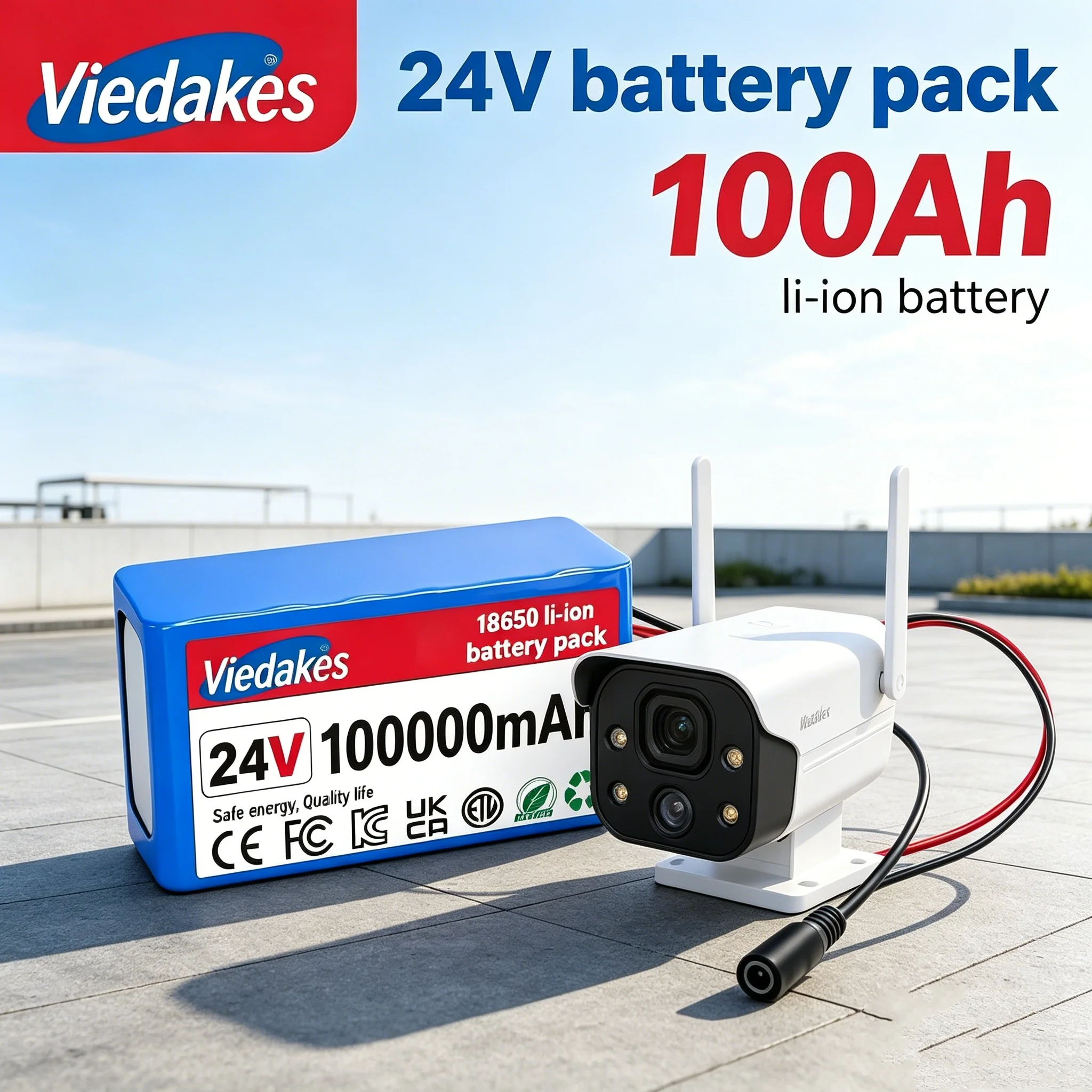 Safe & Stable Viedakes 7S3P 18650 Li-ion Battery 24V 100Ah 100000mAh Rechargeable BMS Protection for electric scooter,toy car
Safe & Stable Viedakes 7S3P 18650 Li-ion Battery 24V 100Ah 100000mAh Rechargeable BMS Protection for electric scooter,toy car