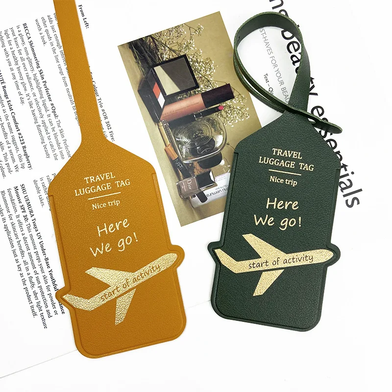 Hot Stamping Airplane Luggage Tag - PU Leather Travel Baggage Identifier with Contact Info Card
Hot Stamping Airplane Luggage Tag - PU Leather Travel Baggage Identifier with Contact Info Card