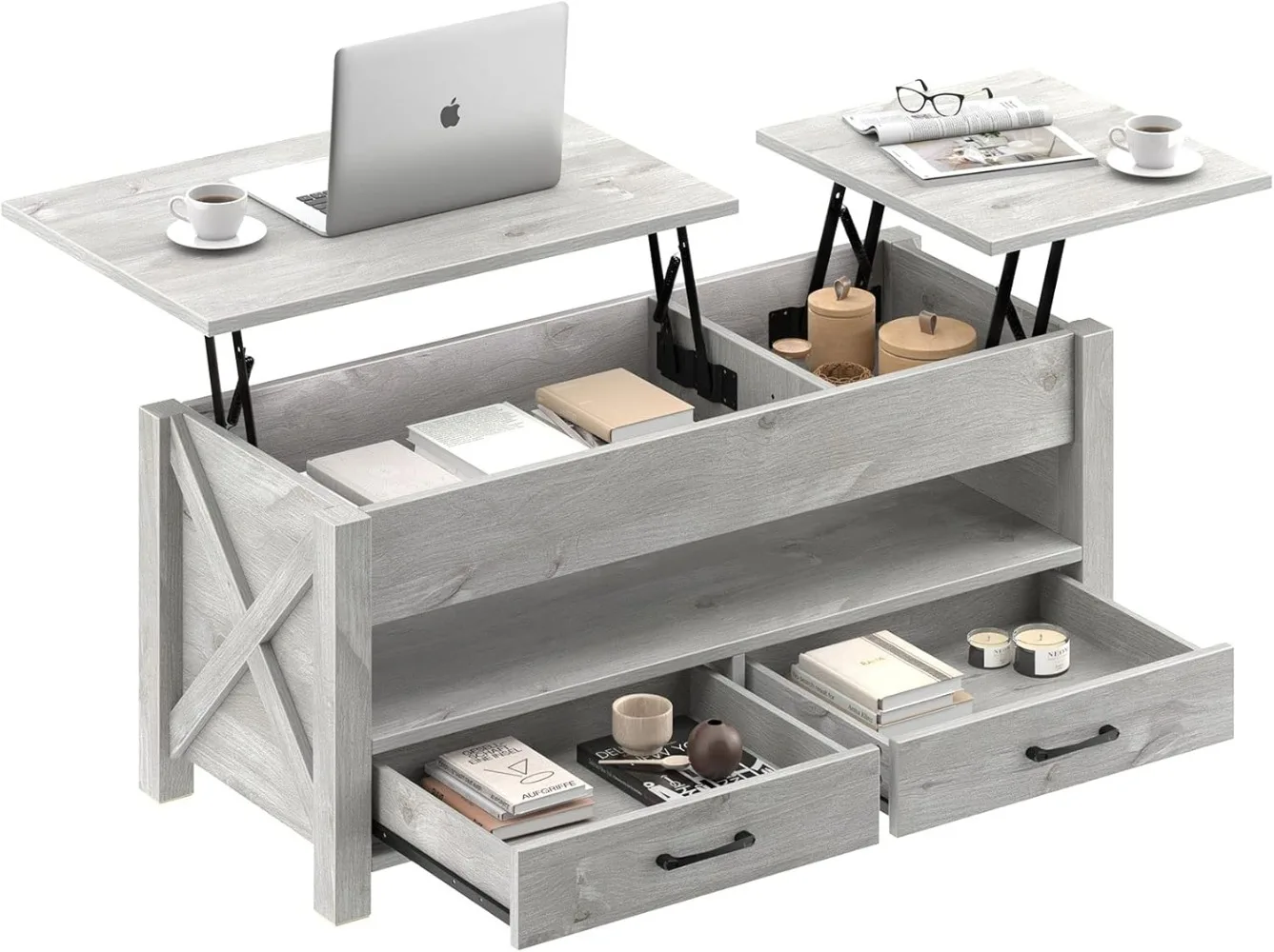 Coffee Table, Lifting Tabletop, 2 Storage Drawers and Hidden Compartment, Center Table with Wooden for Living Room, side tables
Coffee Table, Lifting Tabletop, 2 Storage Drawers and Hidden Compartment, Center Table with Wooden for Living Room, side tables