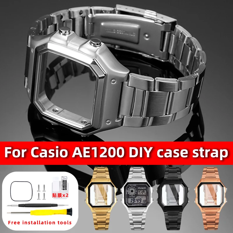 Для Casio AE1200 Комплект модов в металлическом корпусе | Безель и задняя крышка из нержавеющей стали для AE-1200/ae1300 | Водонепроницаемая прокладка + минеральное стекло
Для Casio AE1200 Комплект модов в металлическом корпусе | Безель и задняя крышка из нержавеющей стали для AE-1200/ae1300 | Водонепроницаемая прокладка + минеральное стекло